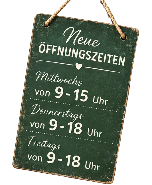 Öffnungszeiten von Mittwoch bis Freitag von 9 bis 15 Uhr
